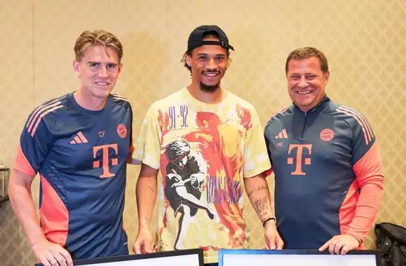 Bayern de Munique homenageou Sané (Foto: Divulgação/Bayern de Munique)