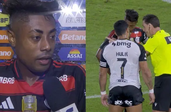 Bruno Henrique, Ramon Abatti Abel e Hulk. (Foto: Reprodução/Premiere)