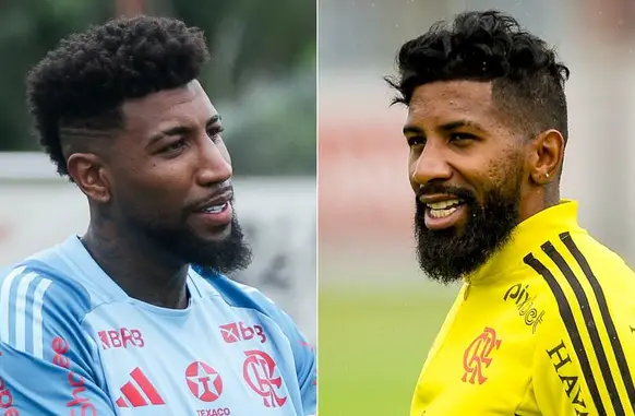 Emerson Royal e Rodinei (Foto: Flamengo / divulgação)