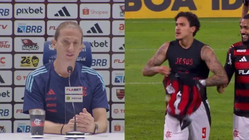 Filipe Luís e Pedro
