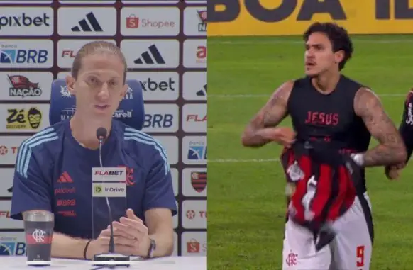 Filipe Luís e Pedro (Foto: Reprodução/Reprodução)