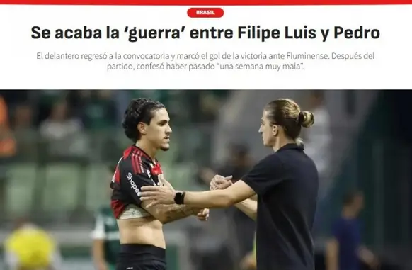 Jornal espanhol destacou os efeitos do Fla-Flu (Foto: Reprodução / As)