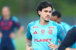 Pedro em treino do Flamengo (Foto: Gilvan de Souza / Flamengo)