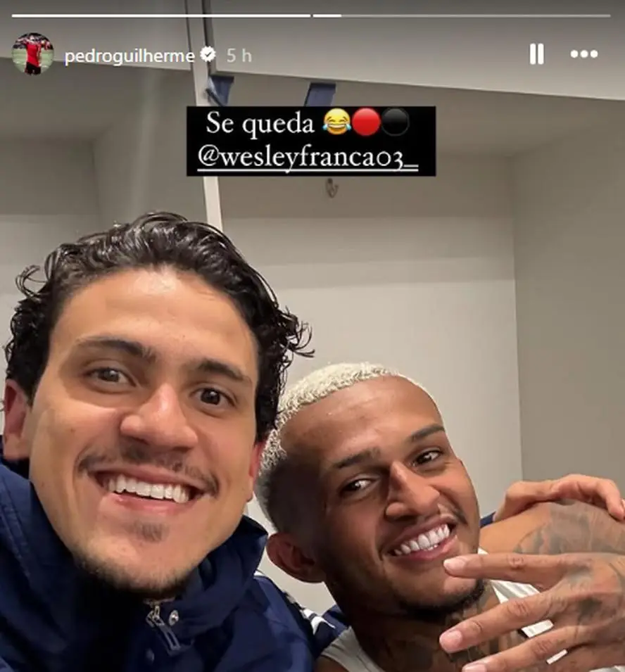 Pedro posta foto ao lado de Wesley
