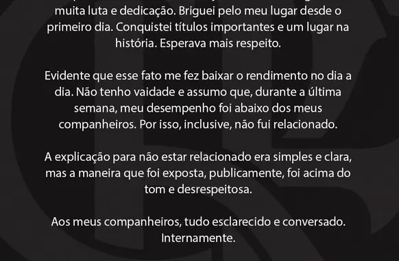 Pedro se manifesta no Flamengo (Foto: Reprodução)