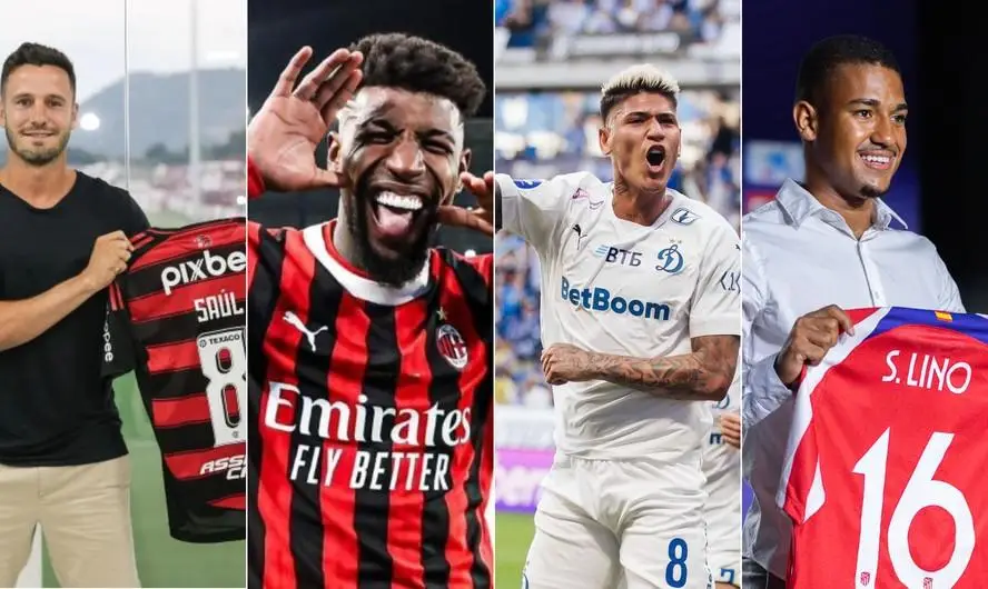 Saúl, Emerson Royal, Carrascal e Samuel Lino foram contratados