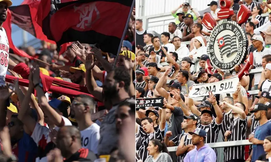 Torcidas de Flamengo e Corinthians