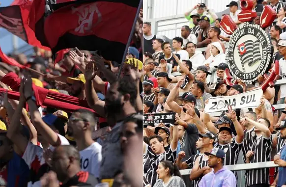 Torcidas de Flamengo e Corinthians (Foto: Lucas Tavares)