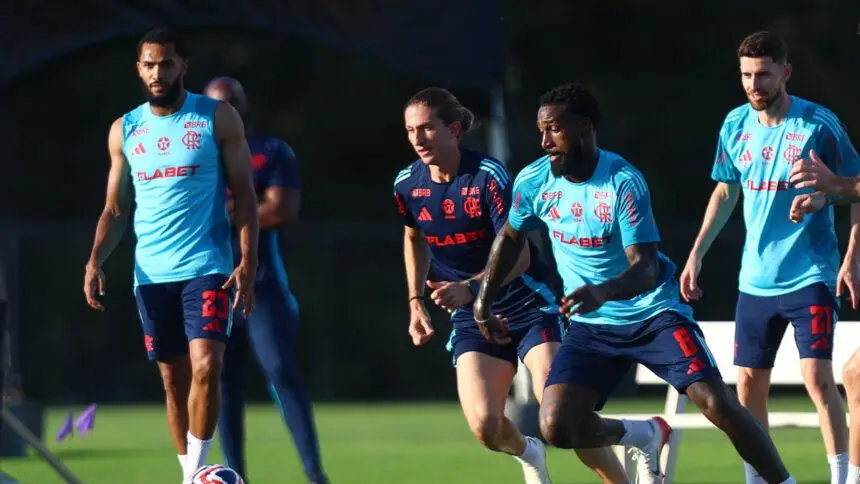 Treino da equipe do Flamengo