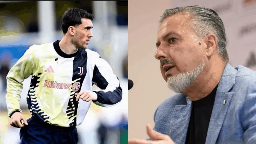 Vhalovic, atacante da Jjuventus e José Boto, diretor do Flamengo