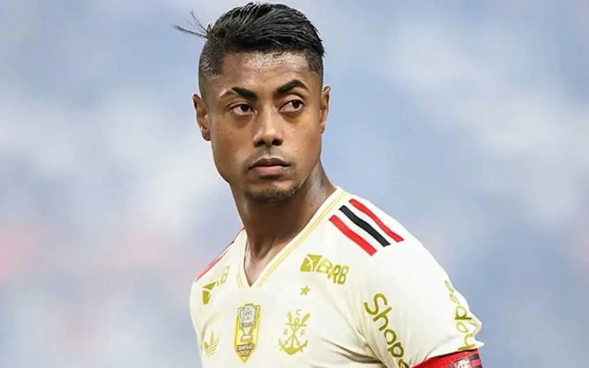 Bruno Henrique, do Flamengo, em ação contra o Ceará