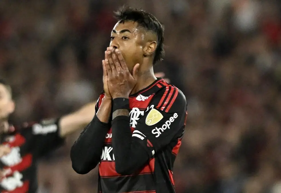 Bruno Henrique na partida entre Flamengo e Inter
