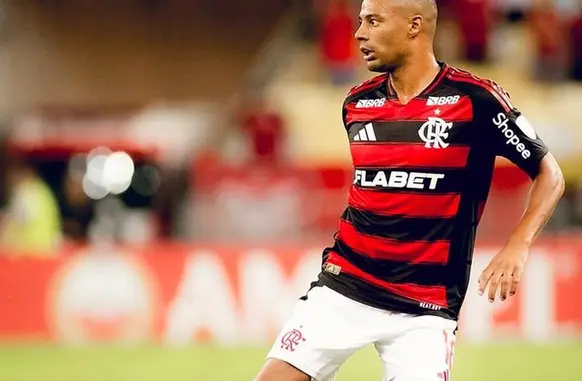 De La Cruz durante clássico entre Flamengo e Botafogo (Foto: Adriano Fontes/Flamengo)