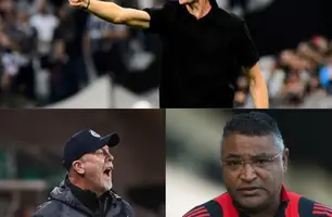 Filipe Luis encanta no Brasileirão, enquanto Mano Menezes e Roger Machado sofrem com Grêmio e Inter (Foto: Montagem ge)