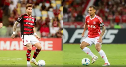 Flamengo e Internacional se enfrentam na Libertadores (Foto: Adriano Fontes / Flamengo / Ricardo Duarte / Internacional)