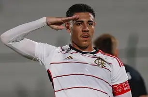 Iago comemora gol pelo Flamengo (Foto: Conmebol)