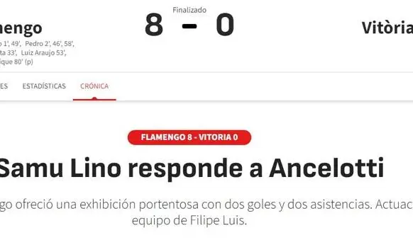 Jornal As destaca boa atuação de Samuel Lino sobre o Vitória (Foto: Reprodução/As)