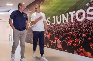 José Boto conversa com Luis Eduardo Baptista, o BAP, presidente do Flamengo (Foto: Instagram José Boto)