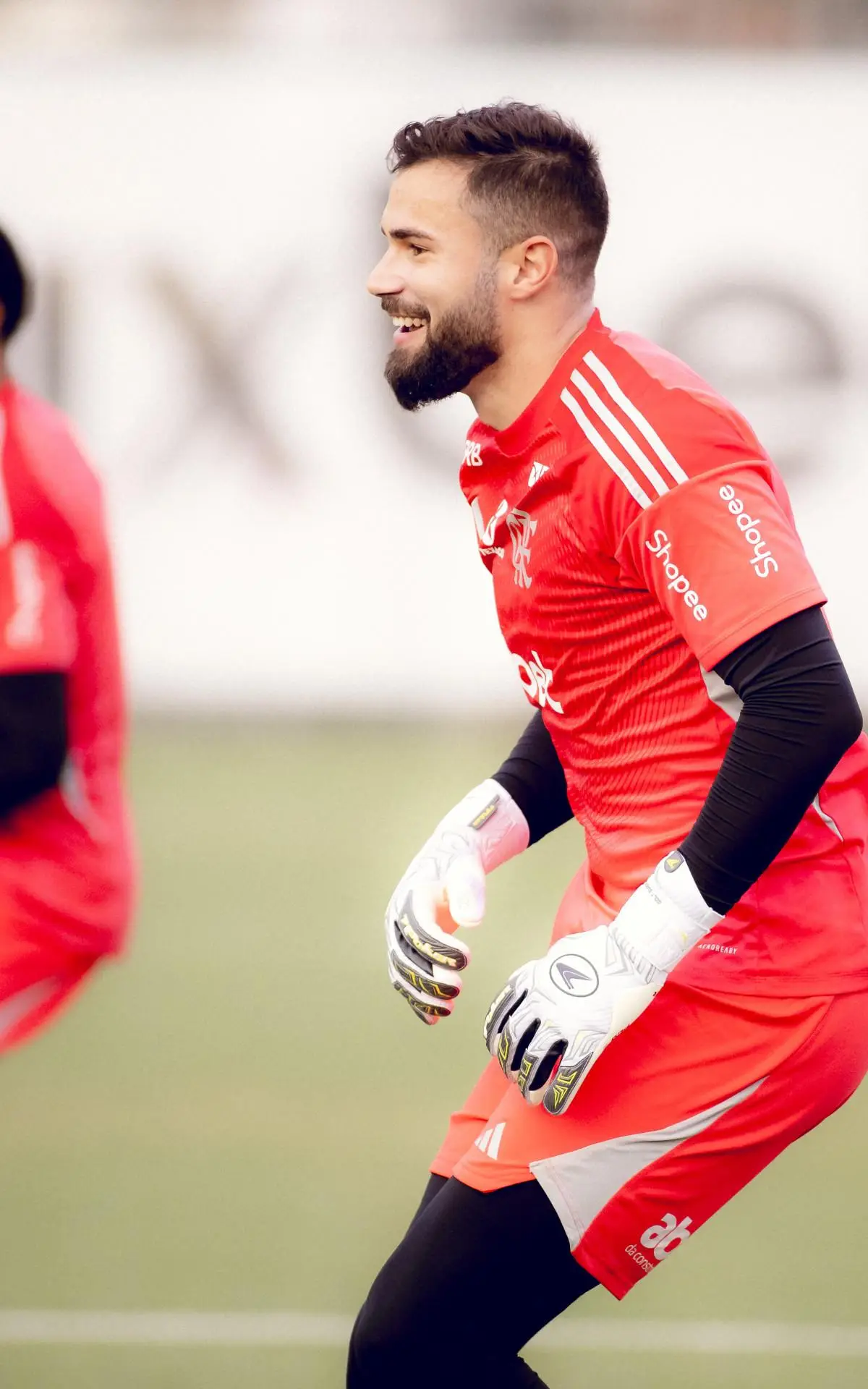 Matheus Cunha em treino do Flamengo