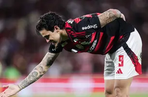 Pedro brilhou e marcou três gols na goleada histórica do Flamengo sobre o Vitória: 8 a 0 (Foto: Gilvan de Souza/Flamengo)
