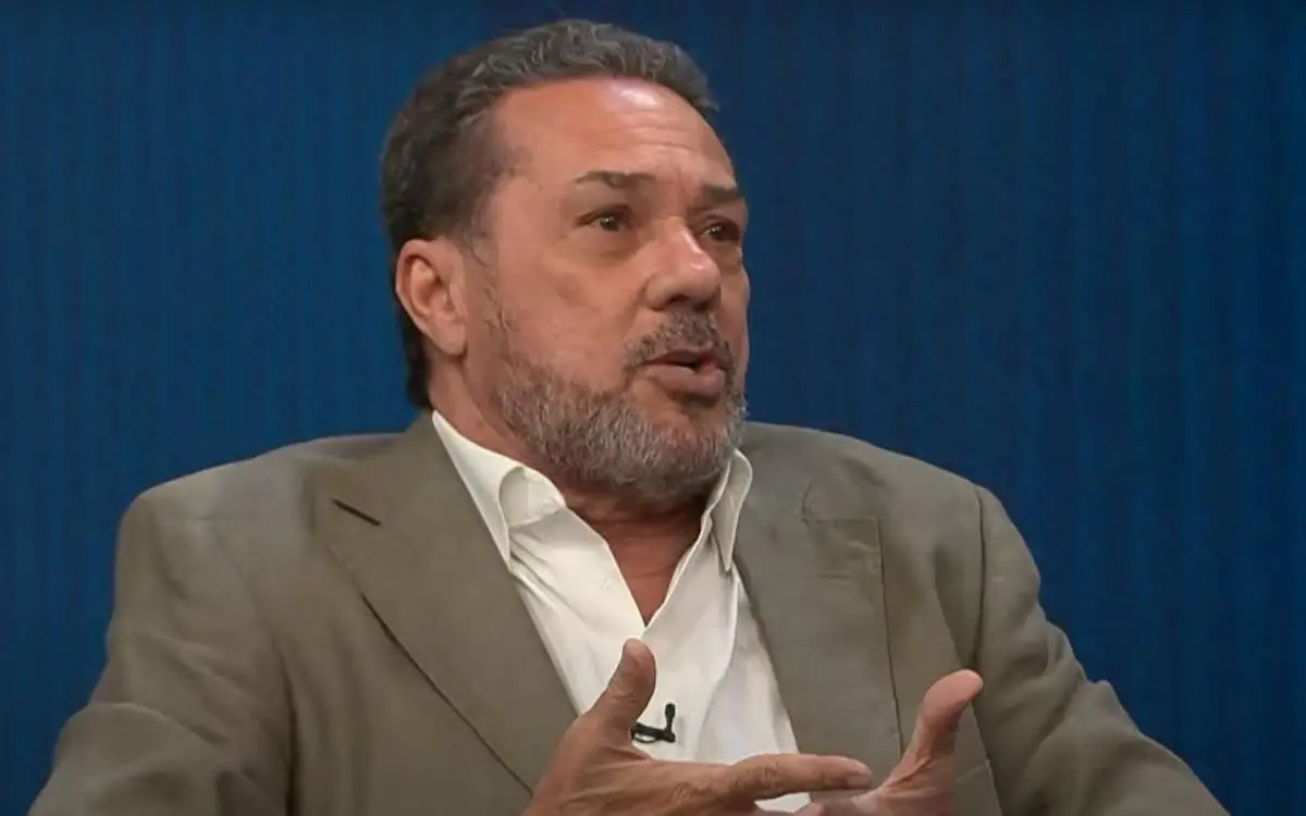 Vanderlei Luxemburgo, durante participação no programa 'Galvão e Amigos'