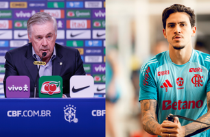 FIFA cita Pedro, do Flamengo, em publicação sobre a Copa do Mundo e ‘pressiona’ Ancelotti (Foto: Rafael Ribeiro: CBF / Adriano Fontes: Flamengo)