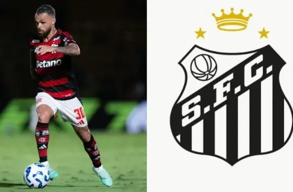 Santos encaminha contratação de Michael, do Flamengo; veja valores (Foto: Divulgação/Flamengo e Santos)