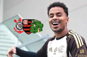 Allan, reforço do Corinthians, em treino do Flamengo (Foto: Reprodução / Flamengo)