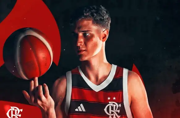 Anúncio de Bautista Lugarini pelo Flamengo (Foto: Reprodução / Flamengo)