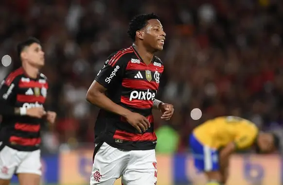 Plata comemora gol em Flamengo x Mirassol (Foto: Alexandre Durão)