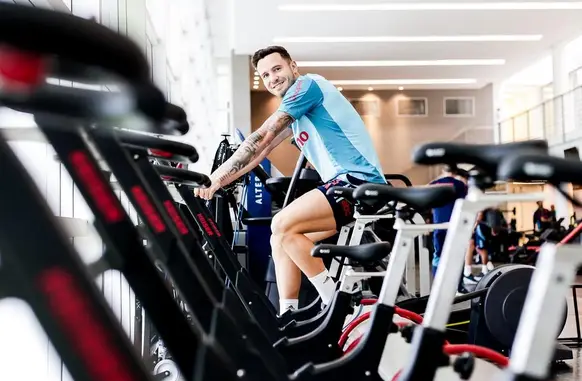 Saúl treina na academia do Flamengo. (Foto: Gilvan de Souza / Flamengo)
